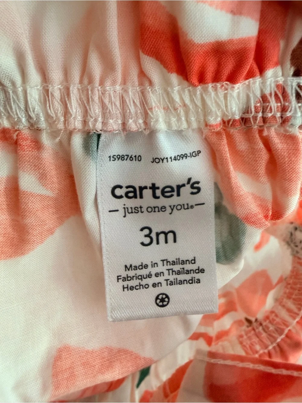 Carter's White Tank Top Bundle Coral Pink & Teal Floral Print & Pink and White